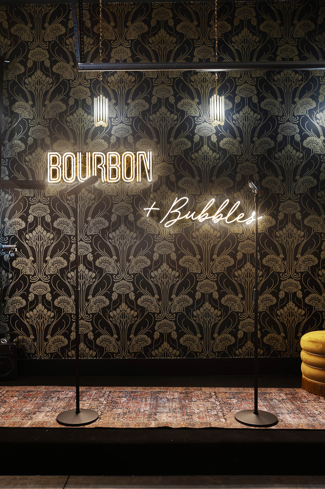 Interior detail shot of Bourbon + Bubbles