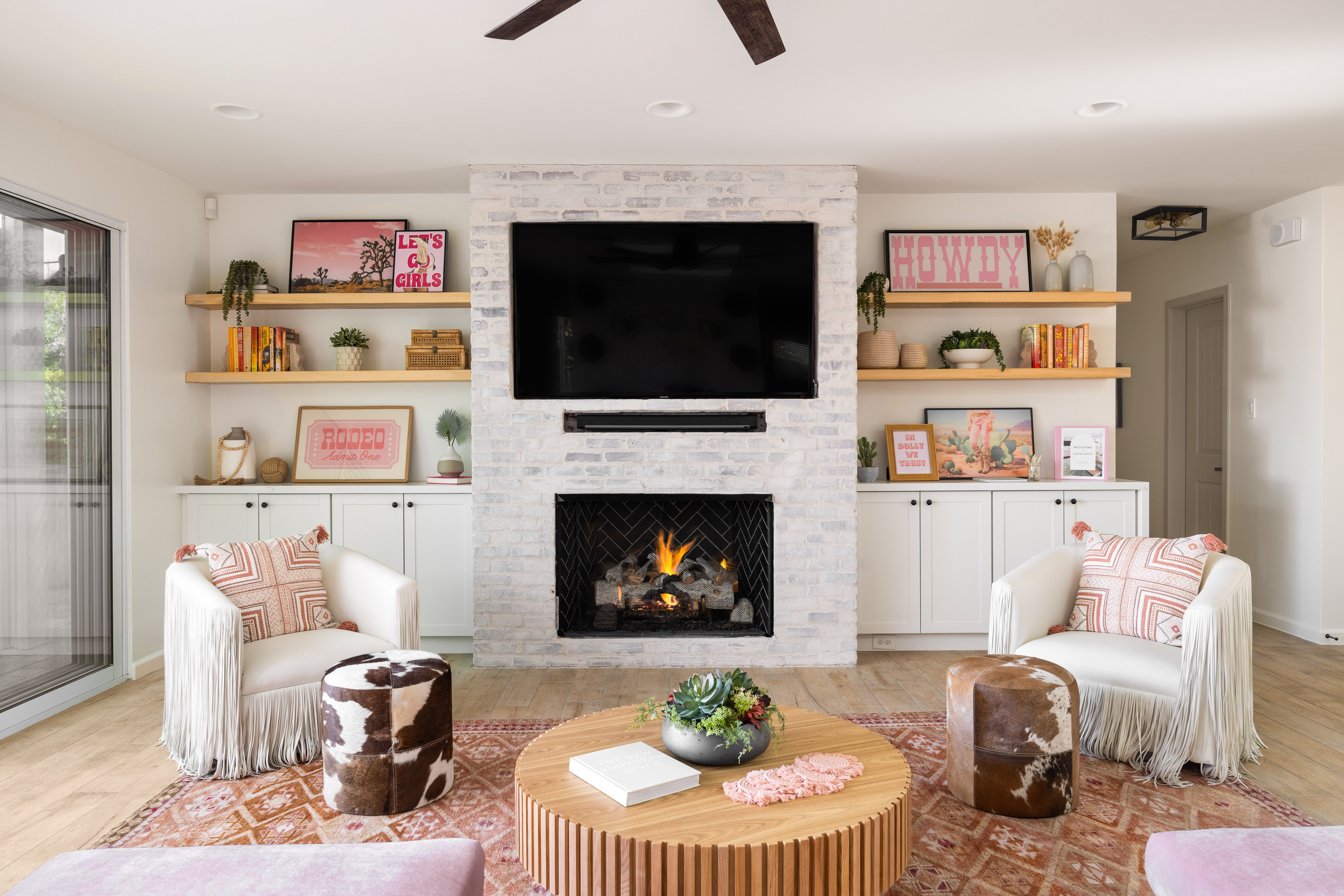 Interior living room shot at Howdy House