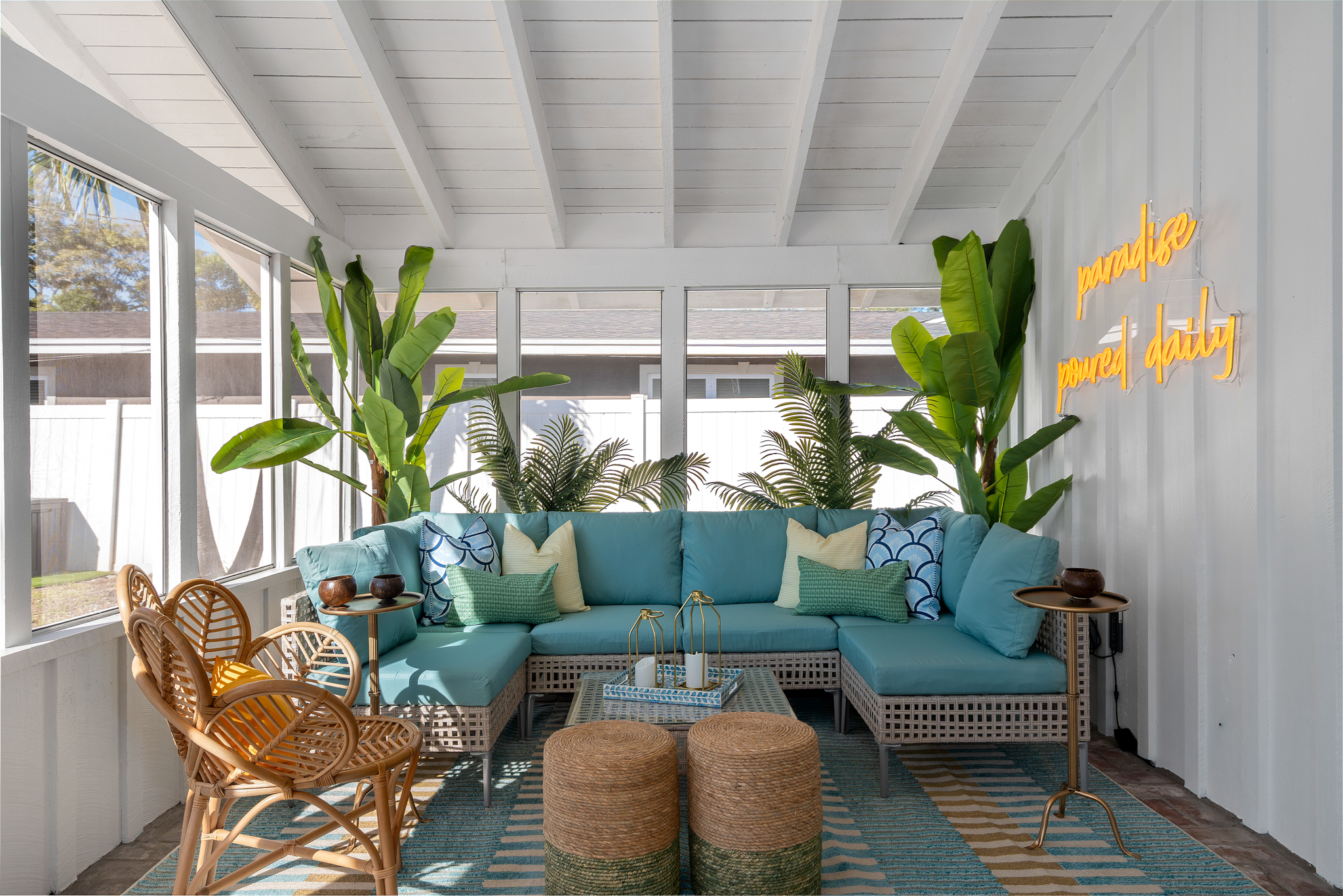 Exterior shot of Palmshine Hideaway