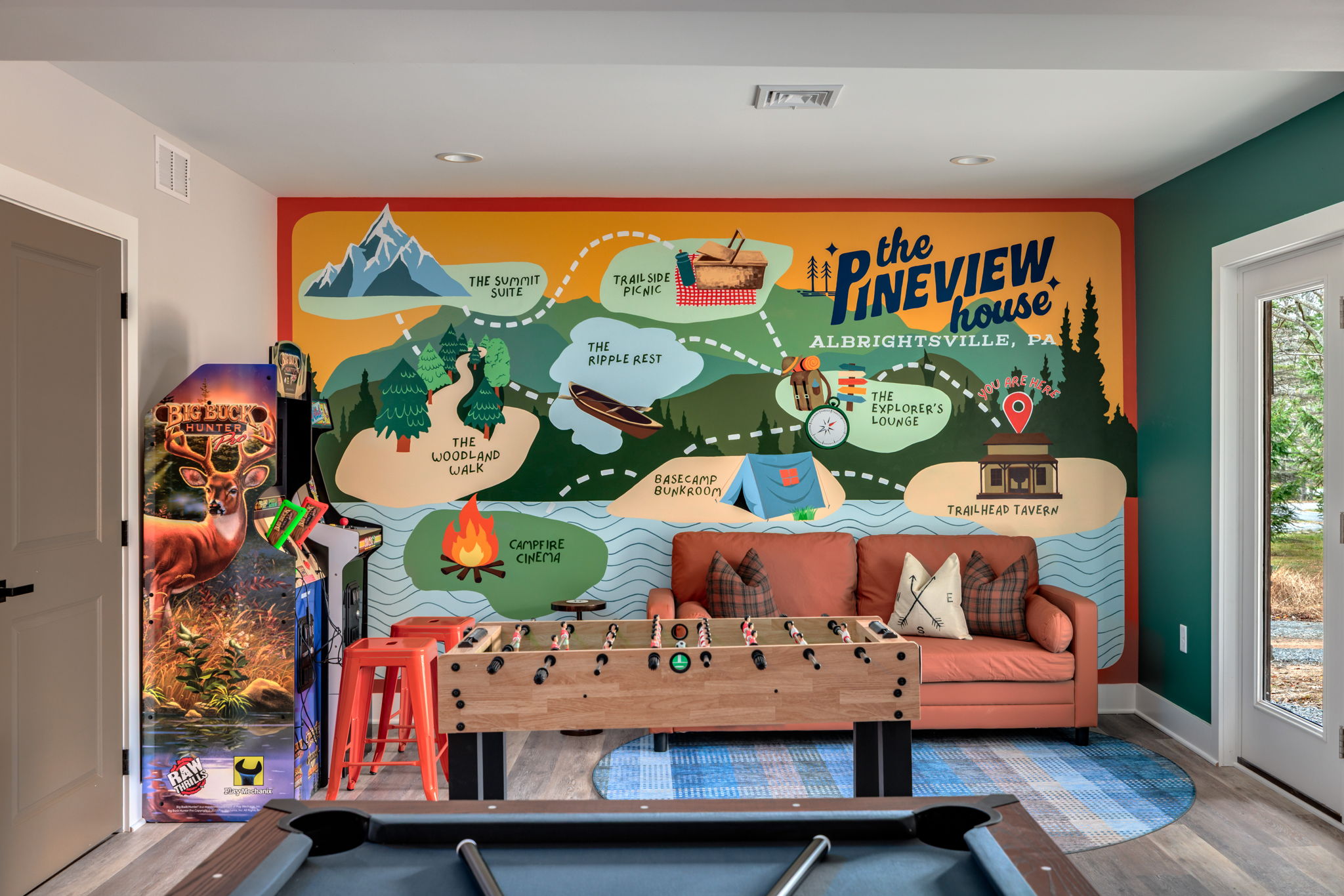 Interior shot of The Pineview House